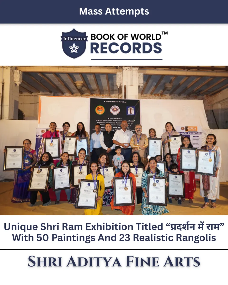 Rajendra P. Dindorkar — Organizing A Huge Painting & Rangoli Exhibition ‘’प्रदर्शन में राम दर्शन