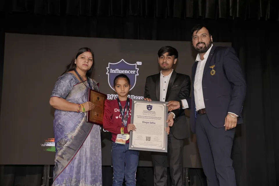 Divya Sahu — Excellence In Abacus Demonstrating Strong Mental Calculation And Numerical Skills