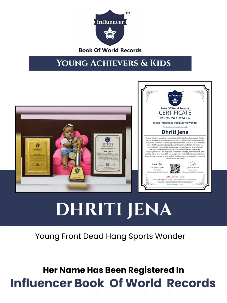 DHRITI JENA — Young Front Dead Hang Sports Wonder