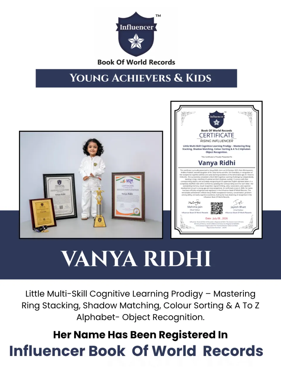 Vanya Ridhi — Little Multi-Skill Cognitive Learning Prodigy – Mastering Ring  Stacking, Shadow Matching, Colour Sorting & A To Z Alphabet- Object Recognition.