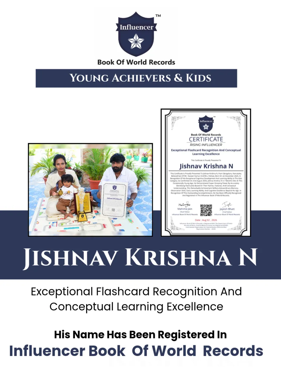 Jishnav Krishna N — Exceptional Flashcard Recognition And Conceptual  Learning Excellence